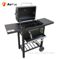 Outdoor patio type folding charcoal grill